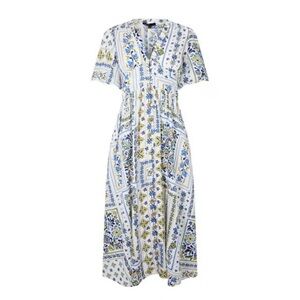 Floral Blue and Green Dress